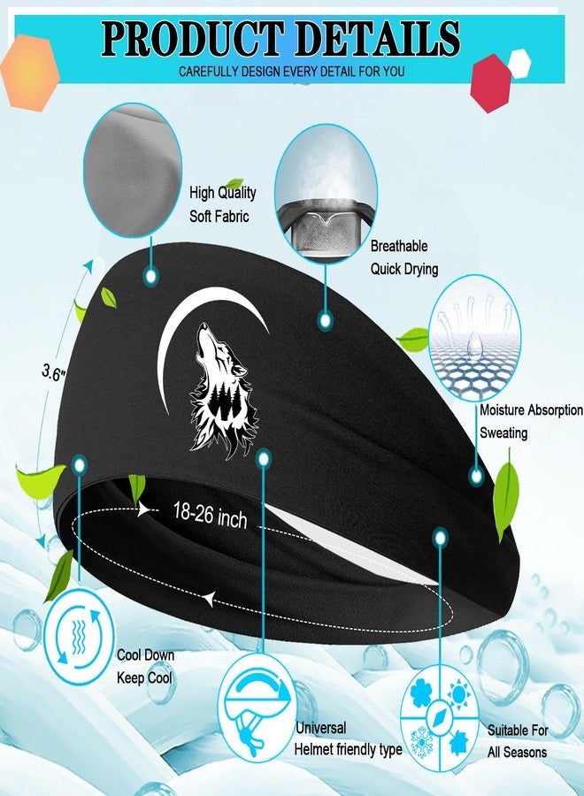 عصابات رأس رياضية للرجال، 3 قطع، عصابات رأس ماصة للعرق، عصابات رأس للتبريد والجري، عصابات شعر للرجال والنساء، عصابات رأس مرنة للتعرق، مناسبة لركوب الدراجات، والتمارين الرياضية، وكرة القدم، والتنس، هدية رياضية - Image 3